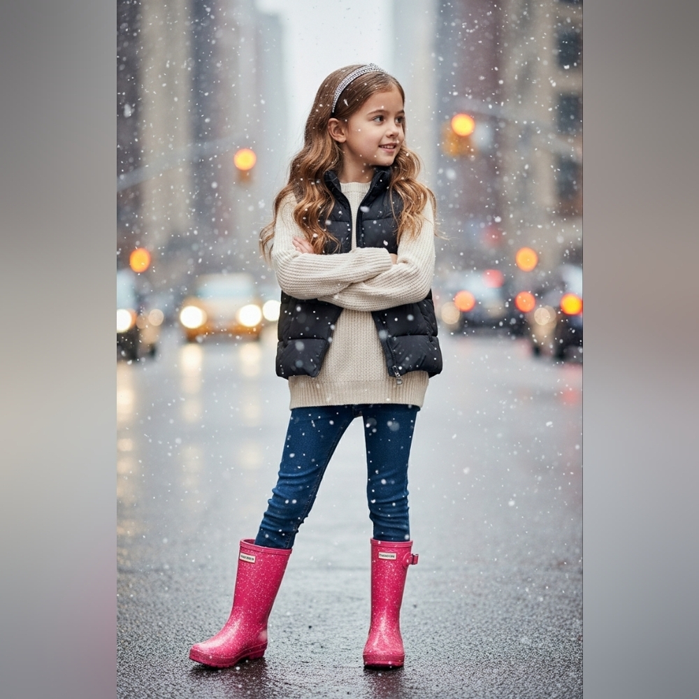 Hunter Kids First Giant Glitter Rain Boots